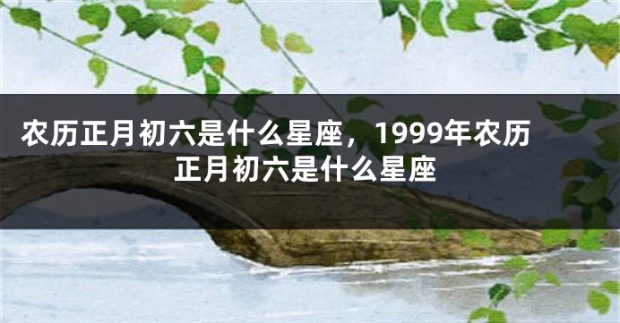 农历正月初六是什么星座，1999年农历正月初六是什么星座
