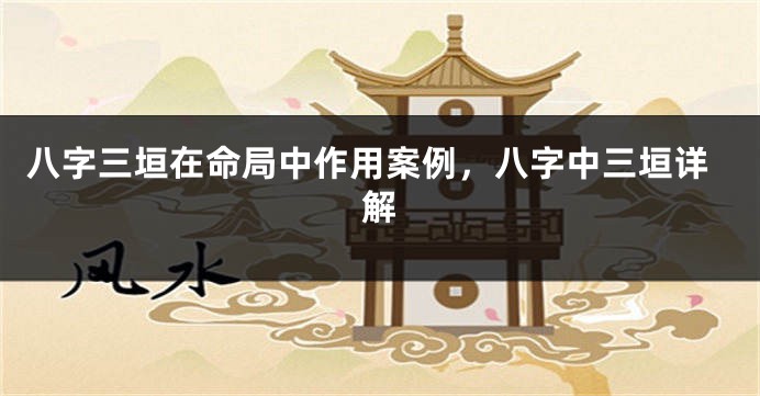 八字三垣在命局中作用案例，八字中三垣详解