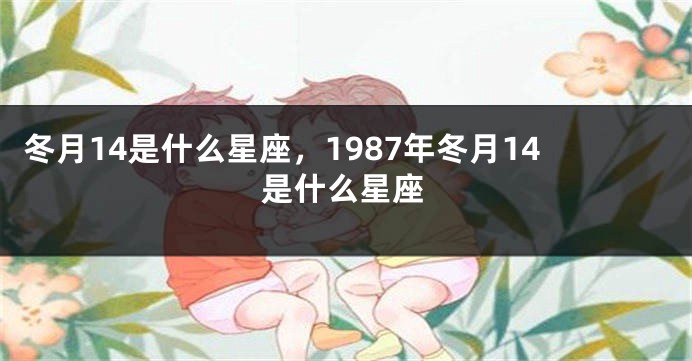 冬月14是什么星座，1987年冬月14是什么星座