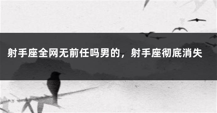 射手座全网无前任吗男的，射手座彻底消失