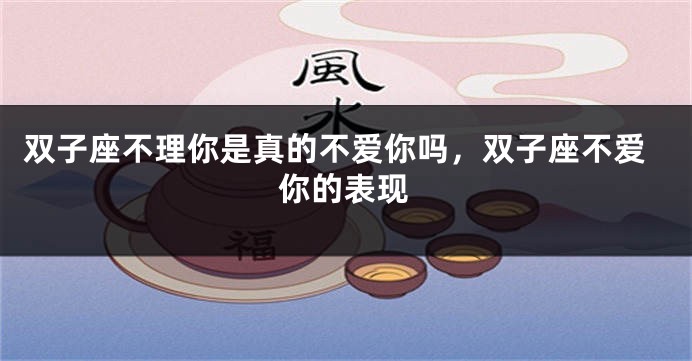 双子座不理你是真的不爱你吗，双子座不爱你的表现