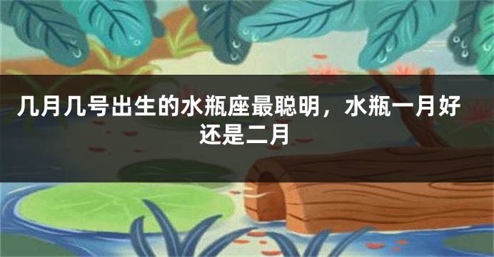 几月几号出生的水瓶座最聪明，水瓶一月好还是二月