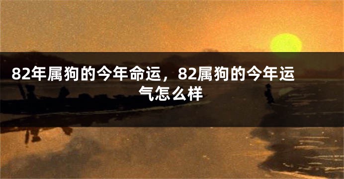 82年属狗的今年命运，82属狗的今年运气怎么样