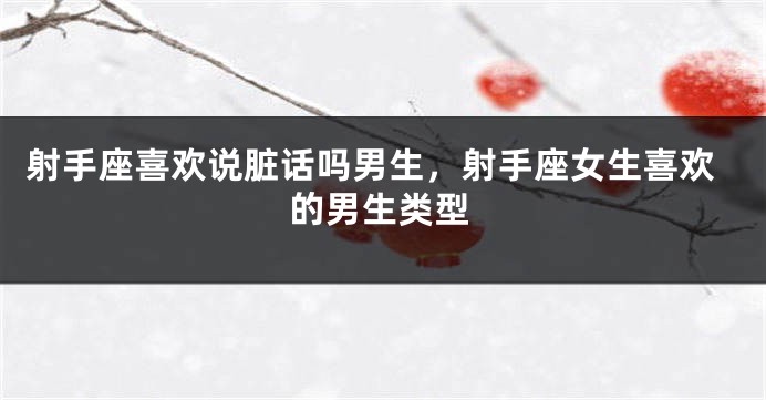 射手座喜欢说脏话吗男生，射手座女生喜欢的男生类型