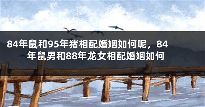 84年鼠和95年猪相配婚姻如何呢，84年鼠男和88年龙女相配婚姻如何