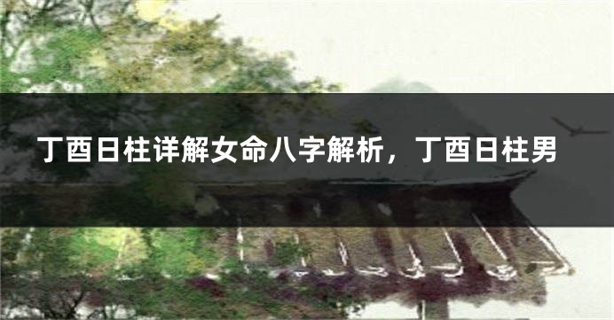 丁酉日柱详解女命八字解析，丁酉日柱男