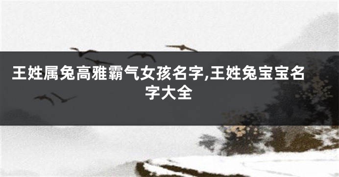 王姓属兔高雅霸气女孩名字,王姓兔宝宝名字大全