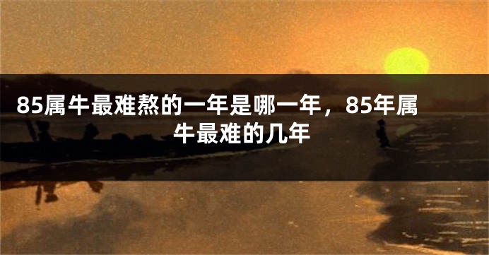 85属牛最难熬的一年是哪一年，85年属牛最难的几年