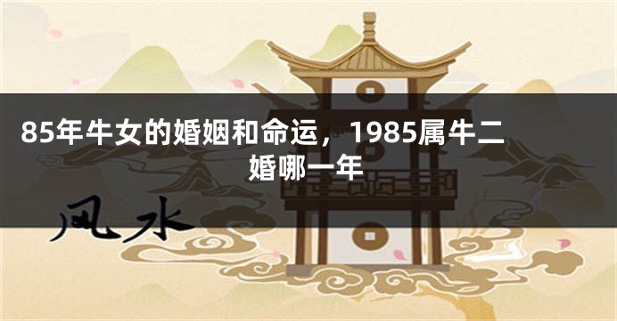 85年牛女的婚姻和命运，1985属牛二婚哪一年