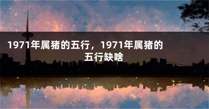 1971年属猪的五行，1971年属猪的五行缺啥