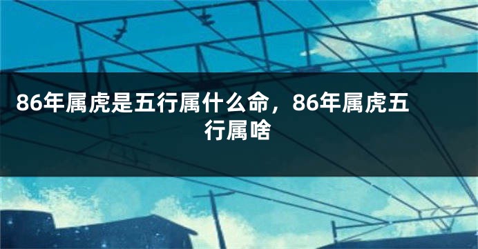 86年属虎是五行属什么命,86年属虎五行属啥
