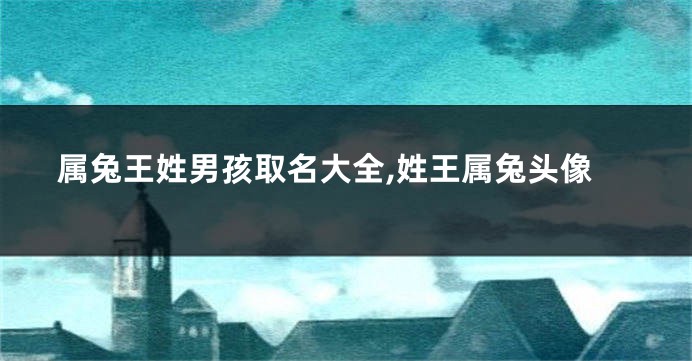属兔王姓男孩取名大全,姓王属兔头像