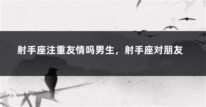 射手座注重友情吗男生，射手座对朋友