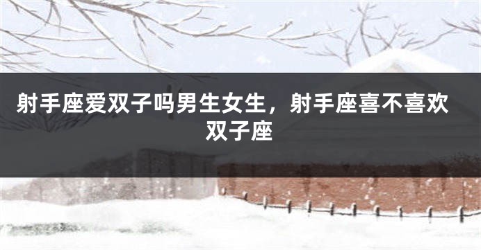 射手座爱双子吗男生女生，射手座喜不喜欢双子座