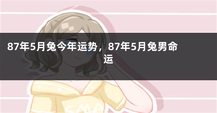 87年5月兔今年运势，87年5月兔男命运