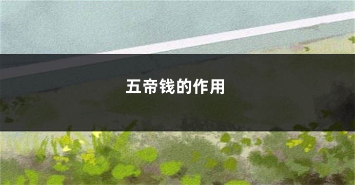 五帝钱的作用